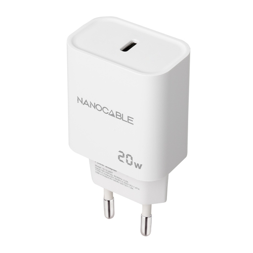 cargador usb c pd 20w blanco