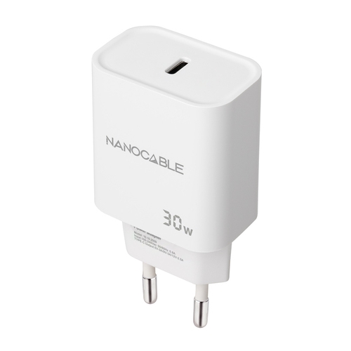 cargador usb c pd 30w blanco