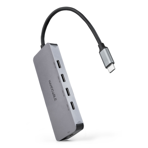 hub usb c/m a 4xusb c/h + usb c pd 100w 10 cm