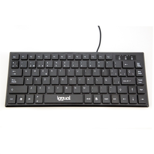 iggual teclado usb compacto tkl slim tkl usb negro