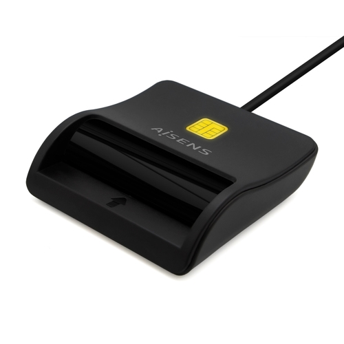 lector inteligente tarjeta dni usb c negro