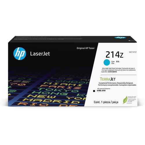hp w2141z cyan cartucho de toner original 214z
