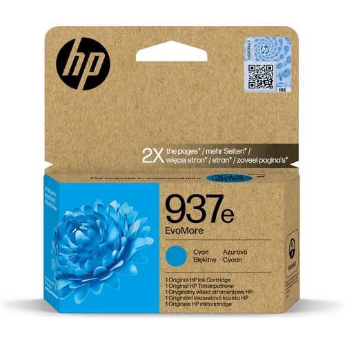 hp 937e cyan cartucho de tinta original 4s6w6ne