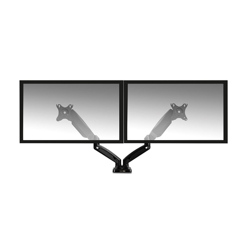 ewent soporte de escritorio con resorte de gas para 2 monitores hasta 34" carga m?xima 9kg. vesa