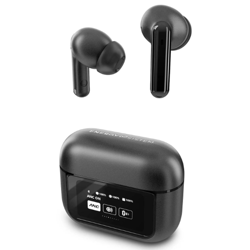 energy sistem auriculares display anc graphite tw