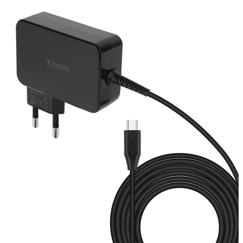 tooq cargador portátil gan usb c pd 100w negro