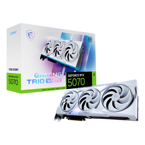 tarjeta grafica msi rtx 5070 12 gb gaming trio oc white