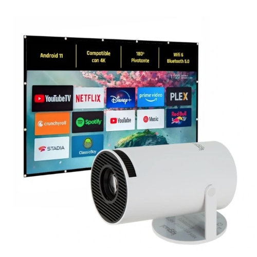 iggual pack mini proyector + pantalla 100 plegable