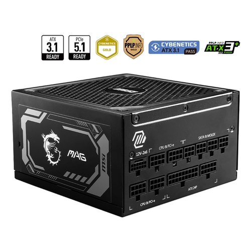 msi fuente alimentación mag a1250gl 1250w 80+ gold