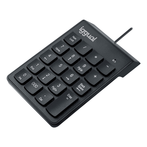 iggual teclado numérico usb ck num 19t negro