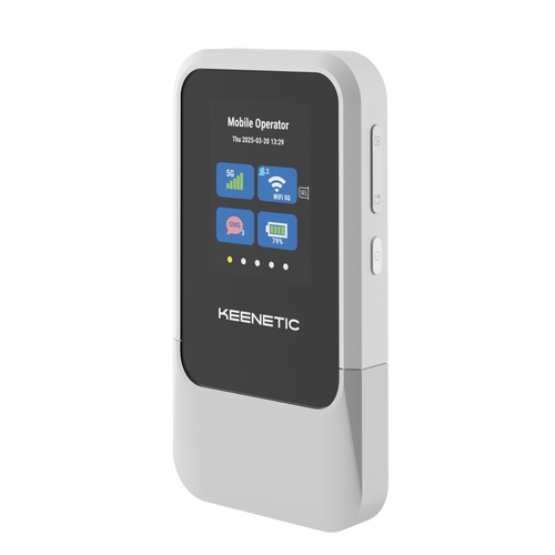 keenetic roamer 5g router mobile hotspot wifi 6 pantalla lcd nanosim batería 4000 mah 5g / 4g usb type c