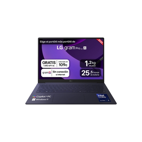 portatil lg gram u9 288v 32gb 1tb 16"wqxga w11h