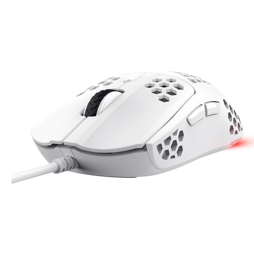 mouse trust gxt928w helox usb ultraligero gaming color blanco