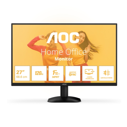 monitor 27" hdmi vga aoc 27b35hm va fhd 100hz 1ms vesa 100x100 negro