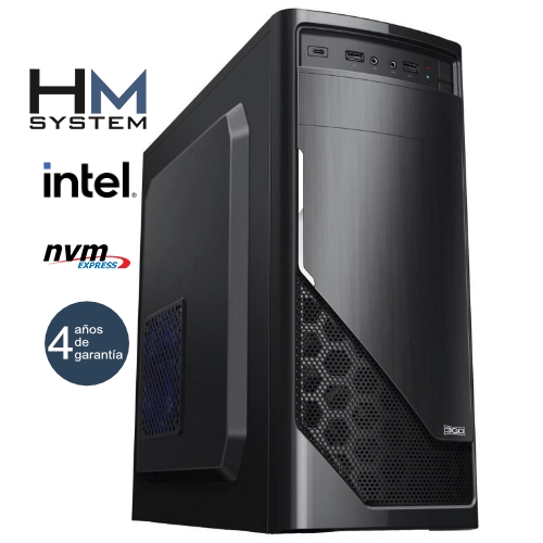 hm system solano c10+ torre atx ultra gen2 intel ultra 5 225 16gb ddr5 512gb ssd m.2 nvme usb c 4 años garantía 30 días doa