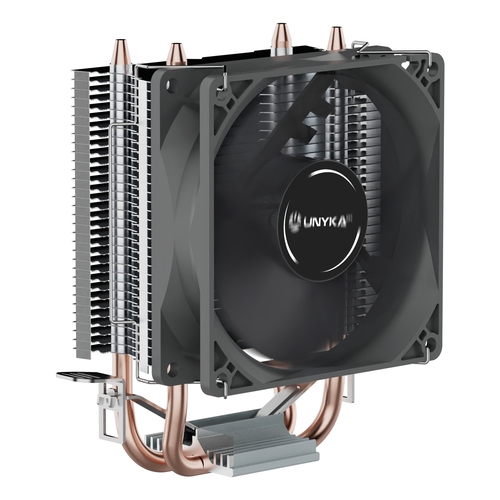 unyka unycool h20 negro ventilador para cpu válido para 1200/1700 amd am5/am4 22dba tdp 90w