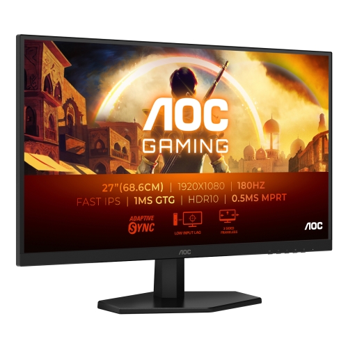 monitor aoc 27" full hd fast ips 1920x1080 hdr 10 16:9 1 ms 180 hz g sync compatible