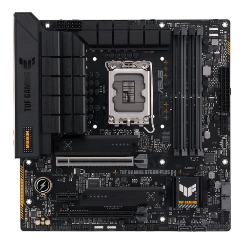 asus tuf gaming b760m plus d4 placa base intel pcie 4.0, ddr4, m.2, 4x sata iii, ethernet de 2.5gb, hdmi, usb 2.0, 3.2