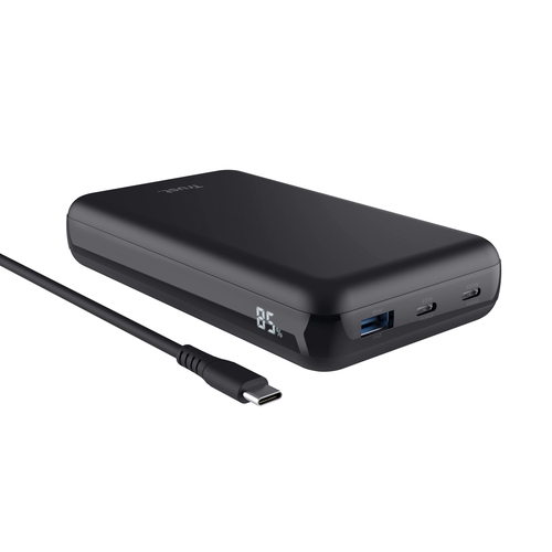 bateria externa trust laro 100w 20000mah 1 usb a y 2 usb c para portatil negro