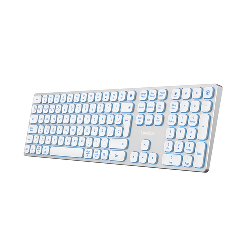 coolbox teclado inal.retroil. moonlight b431 blanc
