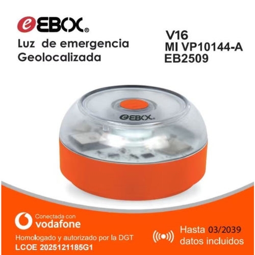 ebox v16iot eb2509 baliza luz de emergencia geolocalizada homologada por la dgt