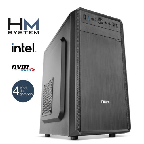 hm system abrego c10 minitorre mt 14ª gen intel core i3 14100 8gb ddr4 250gb nvme usb 3.0 4 años garantía 30 días doa
