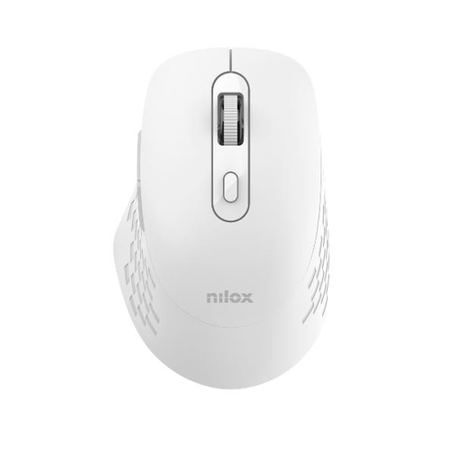 nilox ratón dual wireless 1600dpi silen. blanco