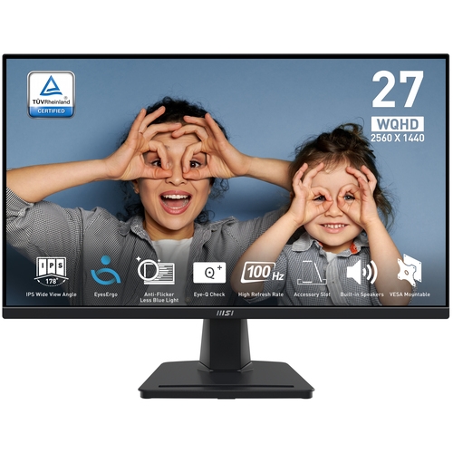 msi mp275q monitor 27 ips wqhd100h vga hdmi mm