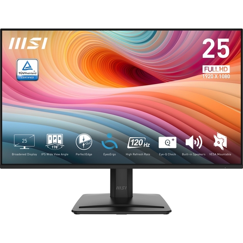 msi mp251 e2 monitor 24.5 ips 120h vga hdmi dp