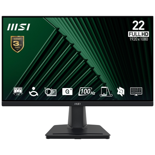 msi mp225v monitor 21.5 va fhd 100hz 1ms vga hdmi