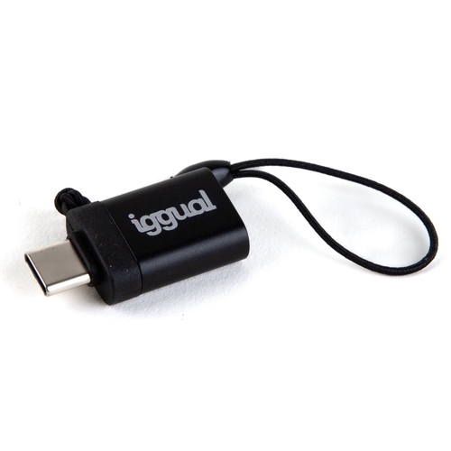 iggual adaptador usb otg tipo c a usb a 3.1 negro