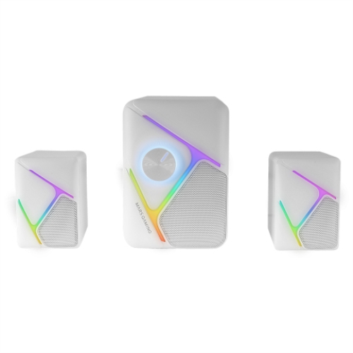 mars gaming altavoces ms h21 2.1 35w rgb blanco