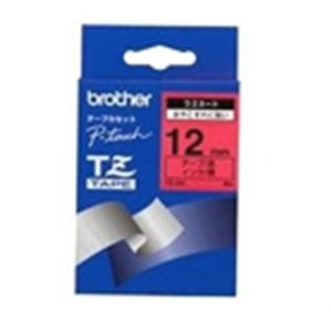 brother gloss laminated labelling tape 12 mm, black on red