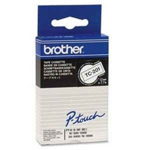 brother cinta rotuladora laminada blanco/negro 7,7m 12mm p touch/500/8e/2000/3000/5000