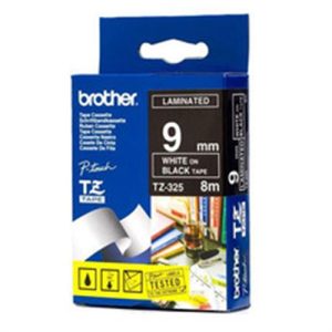 brother cinta rotuladora laminada negro/blanco 8m 9mm/pt 1950vp t1