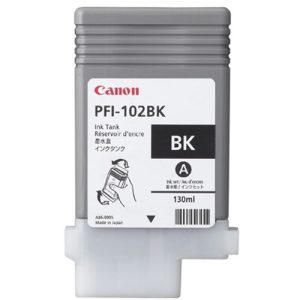 canon cartucho negro pfi102bk 130ml lp/17/24 ipf/500/600/700/710/610/605/620/755