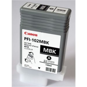 canon cartucho negro mate pfi102mbk 130ml lp/17/24 ipf/500/600/700/710/610/605/720/755