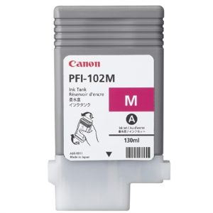 canon cartucho magenta pfi102m 130ml lp/17/24 ipf/500/600/700/710/610/605/720