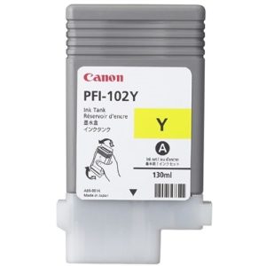 canon cartucho amarillo pfi102y 130ml lp/17/24 ipf/500/600/700/710/610/605/720/755