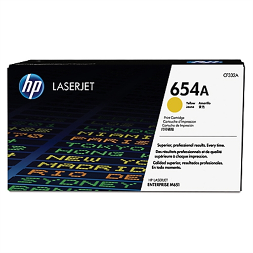hp 654a yellow original laserjet toner cartridge