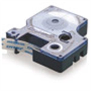 dymo d1 12mm bk clear45010 tape black clear 7m