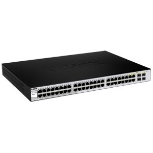 d link web smart dgs 1210 48 switch managed 48 puertos ethernet, fast ethernet, gigabit ethernet 10base t, 100base tx, 1000base t + 4 x sfp