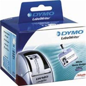 dymo removable white name badge labels