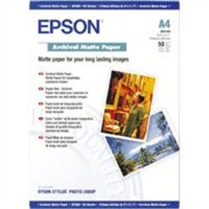 epson archival matte paper, din a4, 192 g/m², 50 hojas
