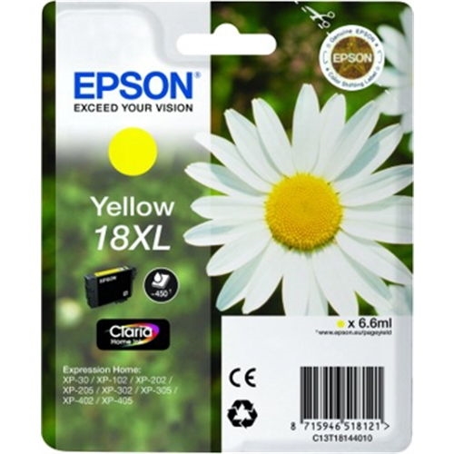 epson cartucho amarillo 18xl claria home pack 1 expression home xp /102/205/305/405 epson cartucho amarillo 18xl claria home pack 1 expression home xp /102/205/305/405