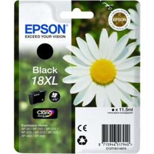 epson cartucho negro 18xl claria home pack 1 expression home xp /102/205/305/405