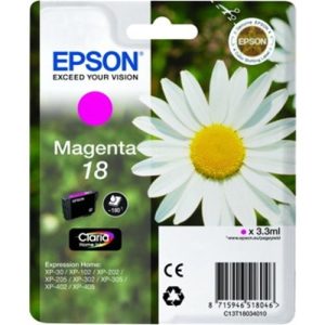 epson cartucho magenta 18 claria home pack 1 expression home xp /102/205/305/405