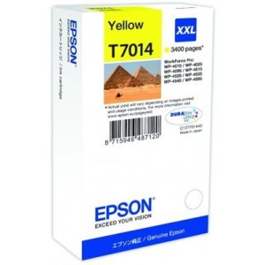epson cartucho amarillo xxl 3.400 pag. workforce pro/wp4000 serie/wp4500 serie/4525dnf/4015dn