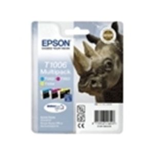 epson cartucho multipack 3 colores (cyan t100240, magenta t100340 y amarillo t100440)