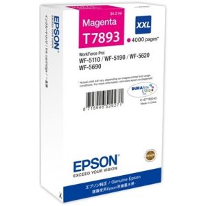 epson cartucho magenta xxl 4000 paginas workforce pro wf 5xxx series